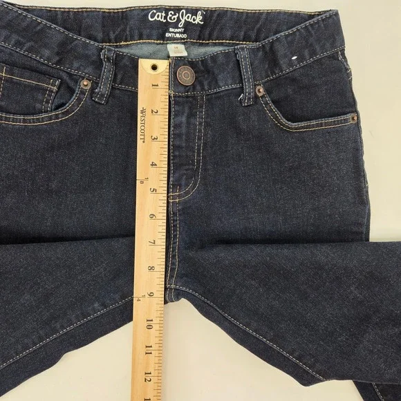Cat and Jack Skinny Jeans Kids Size 14 Dark Wash Stretch Every day School - Picture 5 of 7